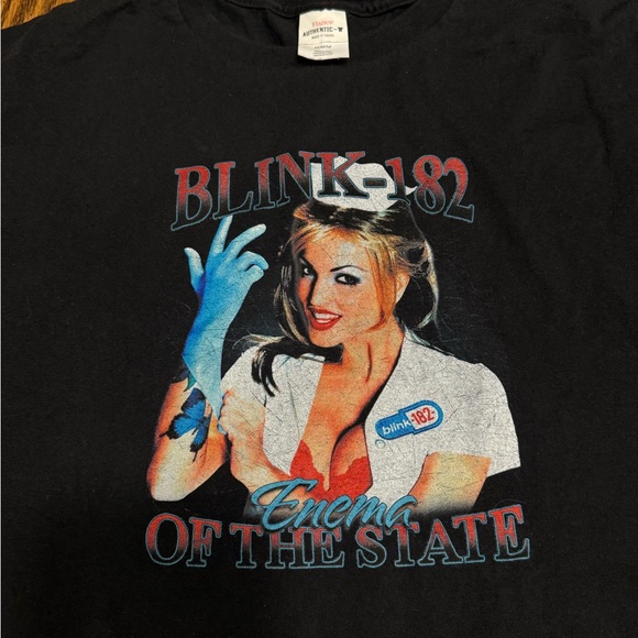Hanes Other - Y2K Blink-182 Enema of the State Nurse Graphic Tee – Early 2000s Hanes (M)